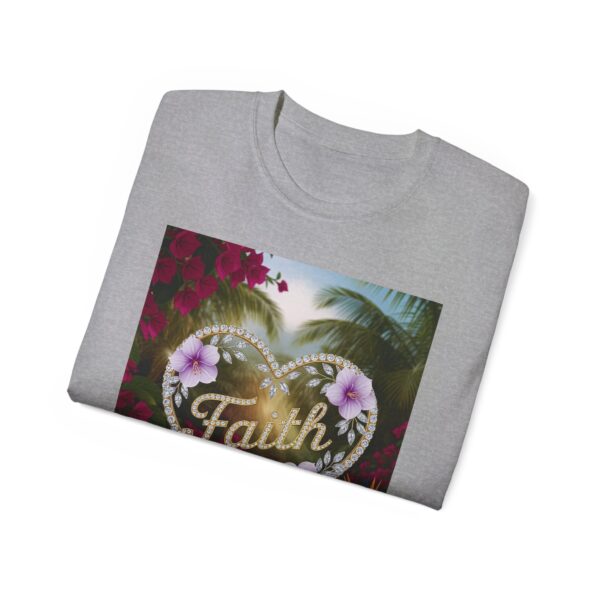 Our "Faith" Inspirational 'Diamond Ring Heart' Design Vintage Christian Faith Apparel Unisex Cotton T-Shirt Thoughtful Quote, Philippians 4:8 - Image 14