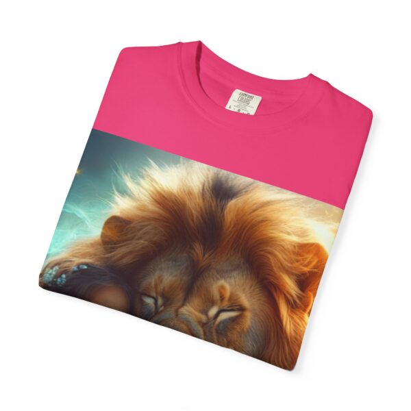 Garment-Dyed Unisex T-Shirt, "Lucy and Lion" Graphic Design Tee, Summer Casual Wear, Relaxed Style - Image 51