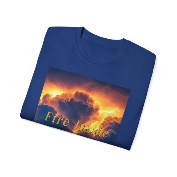 Our Inspirational "Fire Inside" tropical storm Design Vintage Christian Faith Apparel Unisex Cotton T-Shirt, God is Light, Philippians 4:8 - Image 42