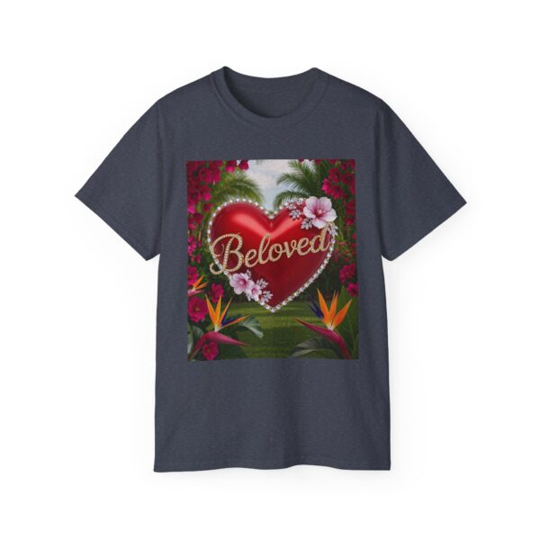 Our "Beloved" Inspirational 'Solid Red Heart' Design Vintage Christian Faith Apparel Unisex Cotton T-Shirt Thoughtful Quote, Philippians 4:8 - Image 41
