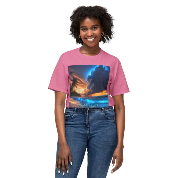 T-Shirt with Tropical Beach Design - Night Lights Philippines, Summer Vibe, Beach House Decor, Travel Gift, Relaxed Fit Tee - Image 55