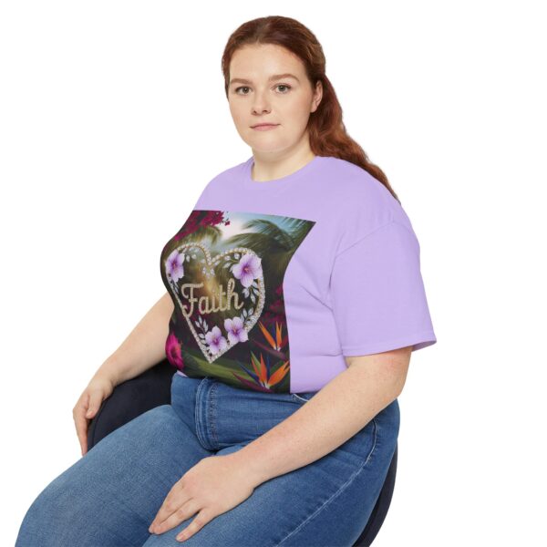 Our "Faith" Inspirational 'Diamond Ring Heart' Design Vintage Christian Faith Apparel Unisex Cotton T-Shirt Thoughtful Quote, Philippians 4:8 - Image 6