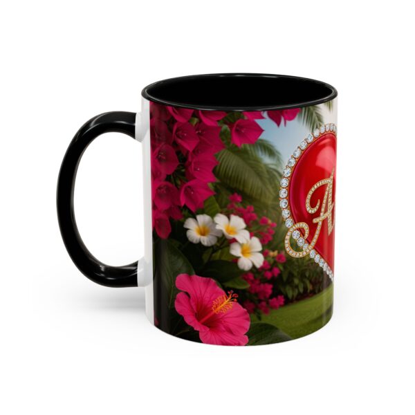 Our "Amen" Inspirational 'Solid Red Heart' Design Accent Coffee Mug, Perfect for Wedding Gifts, Love & Faith Decor, Philippians 4:8 - Image 3