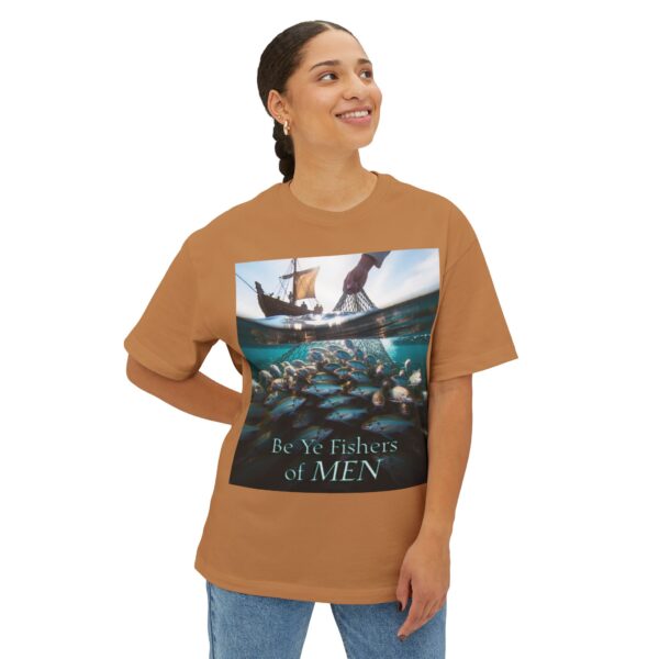 Biblical Unisex Tee, "Fishers of Men" Israel, Sea of Galilee, Inspirational, Christian Tshirt, Religious Oversized Shirt, Boxy Top - Image 23