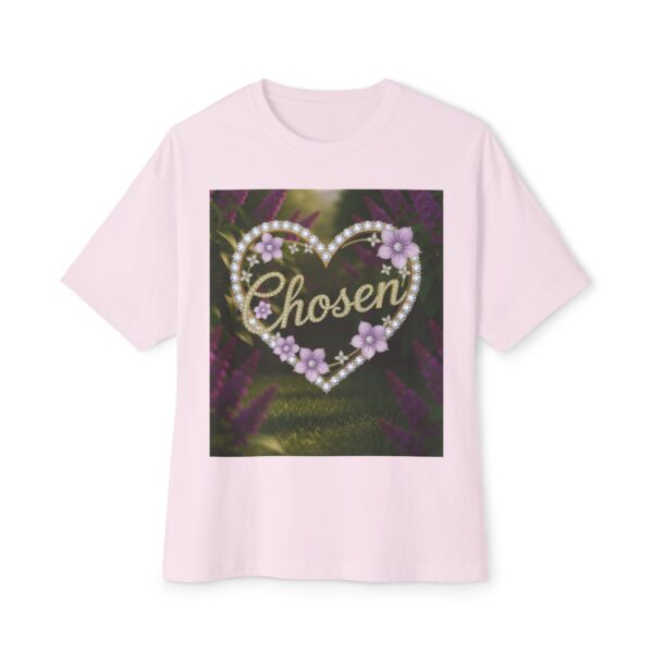 Our "CHOSEN" Inspirational Bible 'Garden Design' Christian Unisex Tee, Oversized Shirt, Boxy Top, Spiritual Tshirt, Gift for Christians - Image 5