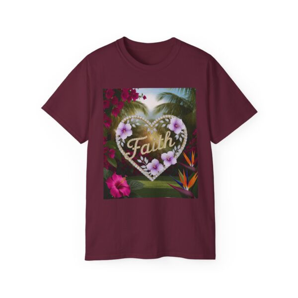 Our "Faith" Inspirational 'Diamond Ring Heart' Design Vintage Christian Faith Apparel Unisex Cotton T-Shirt Thoughtful Quote, Philippians 4:8 - Image 19
