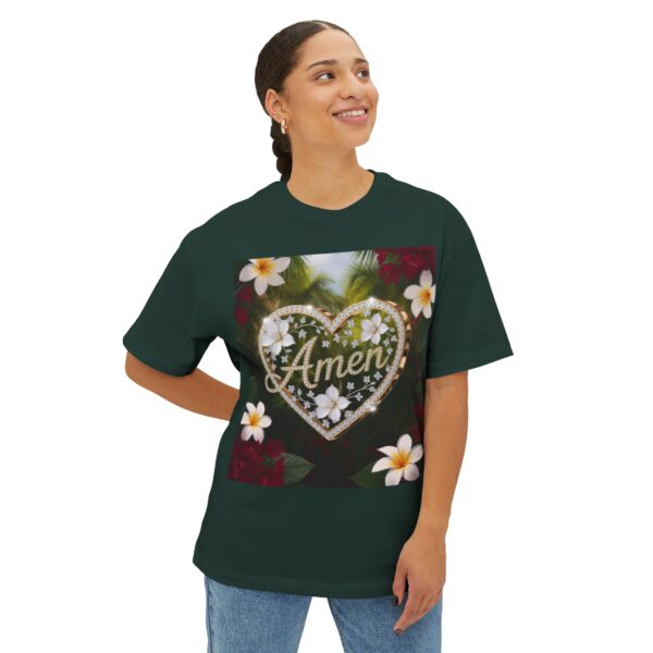 Our "AMEN" Biblical 'Diamond Ring Heart' Unisex Tee, Inspirational, Christian Tshirt, Oversized Shirt, Boxy Top! - Image 27