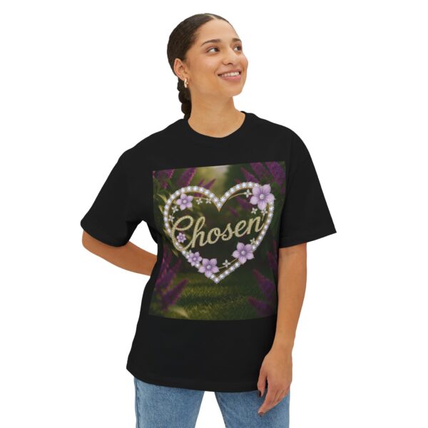 Our "CHOSEN" Inspirational Bible 'Garden Design' Christian Unisex Tee, Oversized Shirt, Boxy Top, Spiritual Tshirt, Gift for Christians - Image 11