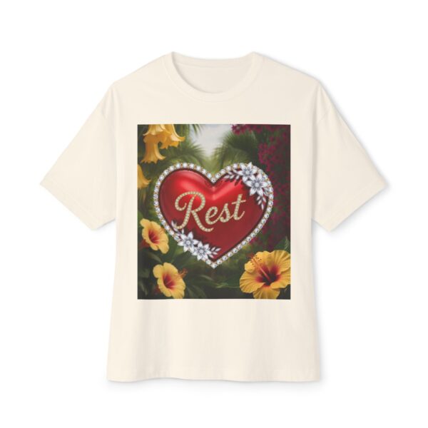Our "REST" Biblical 'Garden' solid design Unisex Tee Inspirational Christian Tshirt for Men and Women, Oversized Shirt, Boxy Top Tee Shirt - Image 13