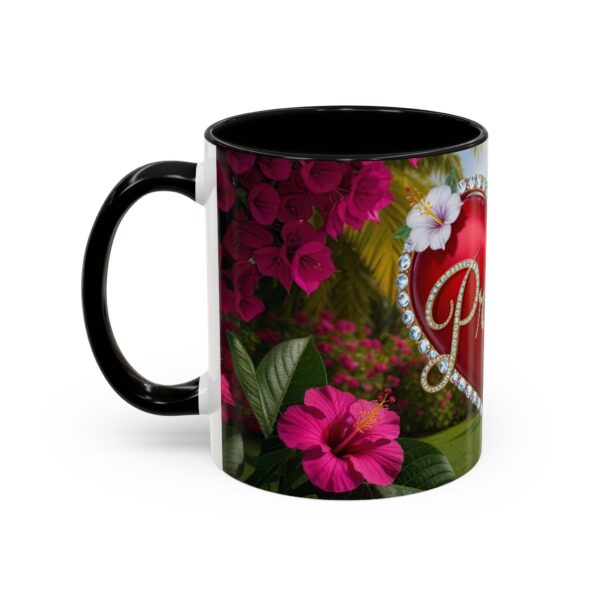 Our "Praise" 'Solid Red Heart' Inspirational Design Accent Coffee Mug, Perfect for Wedding Gifts, Love & Faith Decor, Philippians 4:8 - Image 3