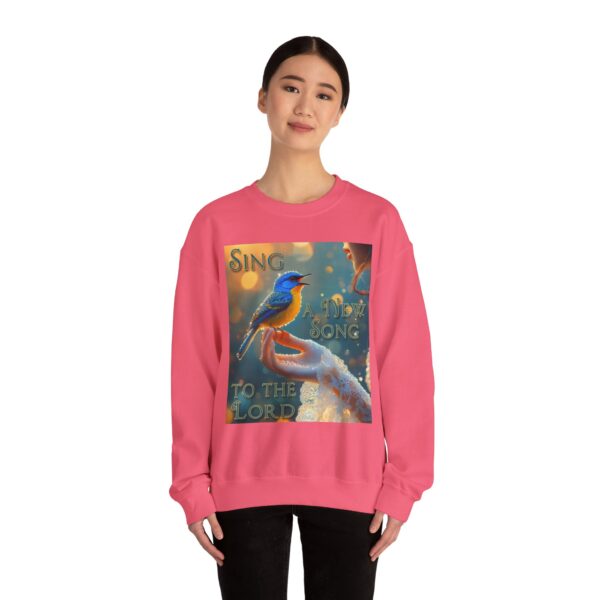 Crewneck Lightweight Sweatshirt with our 'Song Bird' "Sing a New Song" design-Vintage Christian Inspirational Faith Apparel Gospel Sweatshirt Unisex - Image 23