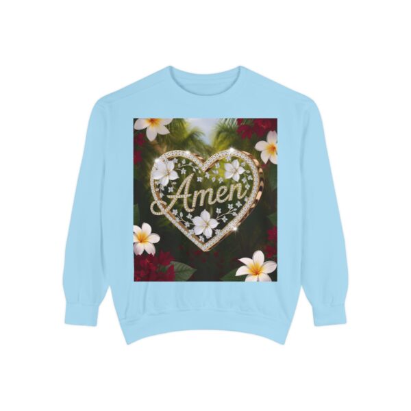 Our Unisex Inspirational Sweatshirt with our "Amen" 'Diamond Ring Heart' design! Philippians 4:8 Comfort, Jumper, Gift Faith Gospel Apparel - Image 33