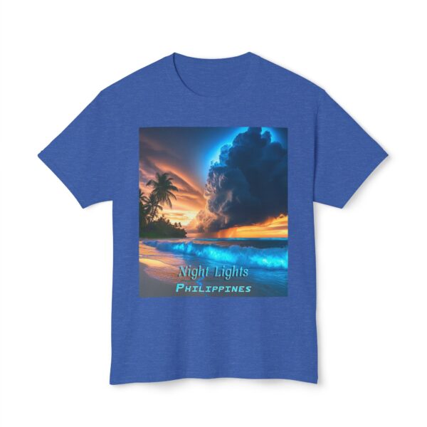 T-Shirt with Tropical Beach Design - Night Lights Philippines, Summer Vibe, Beach House Decor, Travel Gift, Relaxed Fit Tee - Image 41