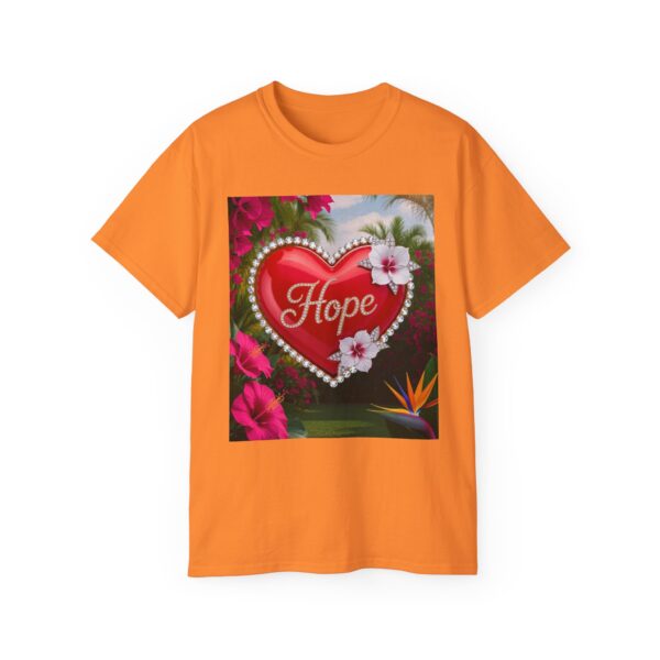 Our "HOPE" Inspirational 'Solid Red Heart' Design Vintage Christian Faith Apparel Unisex Cotton T-Shirt Thoughtful Quote, Philippians 4:8 - Image 14