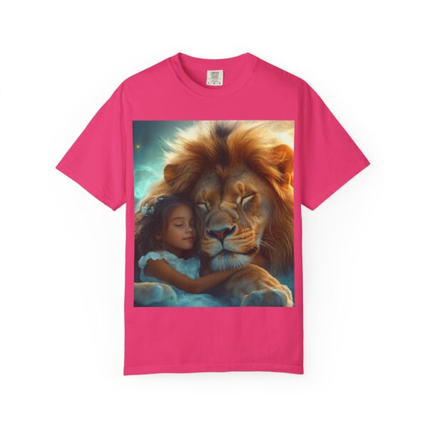 Garment-Dyed Unisex T-Shirt, "Lucy and Lion" Graphic Design Tee, Summer Casual Wear, Relaxed Style - Image 49