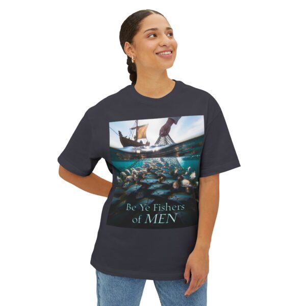 Biblical Unisex Tee, "Fishers of Men" Israel, Sea of Galilee, Inspirational, Christian Tshirt, Religious Oversized Shirt, Boxy Top - Image 27
