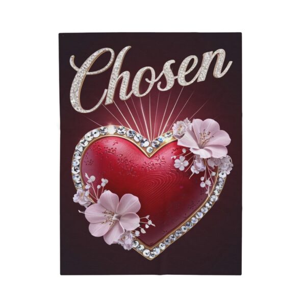 Beautiful "CHOSEN" Inspirational Velveteen Plush Blanket - A Cozy Gift for Anniversary, Wedding, Home Decor. Throw, Bedding, Inspirational - Image 9