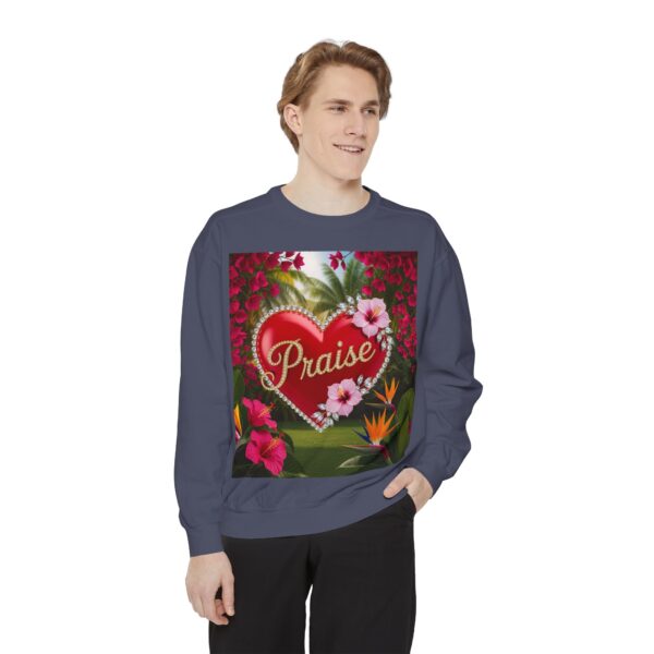 Sweatshirt Unisex Inspirational-Our "Praise" 'Solid Red Heart' design! Christian Virtues Uplifting Faith-Based Apparel Gospel Comfort - Image 47