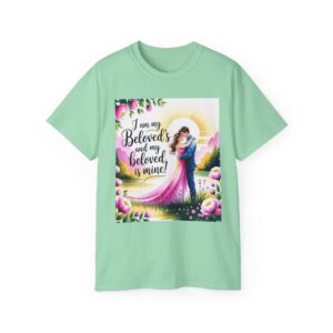 Our Inspirational "I am my Beloved's" Unisex Cotton T-Shirt, Faith Spiritual Apparel, Love Gift, Song of Solomon, Gospel Fashion