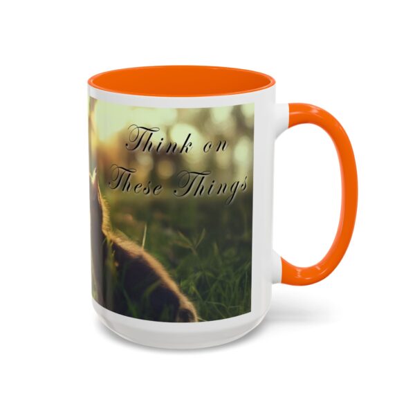 Our 'Kitten Kisses' "Think on these things" Inspirational Coffee Mug Perfect for Christian Gift Birthday Coffee & Cat Lover Philippians 4:8 - Image 54