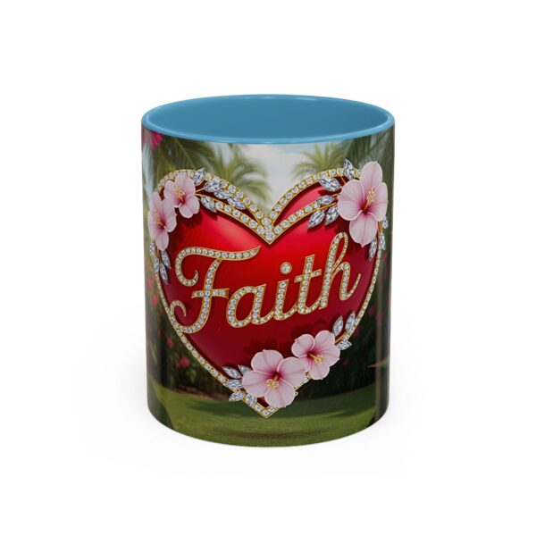 Our "Faith" 'Solid Red Heart' inspirational Design Accent Coffee Mug, Perfect for Wedding Gifts, Love & Faith Decor, Philippians 4:8 - Image 33
