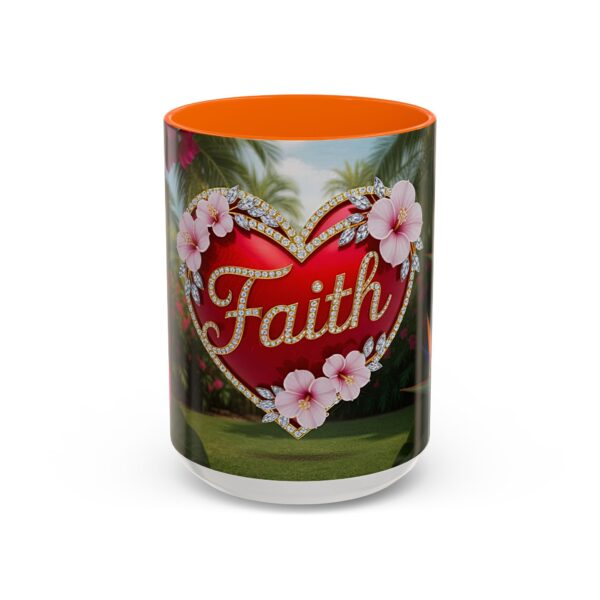 Our "Faith" 'Solid Red Heart' inspirational Design Accent Coffee Mug, Perfect for Wedding Gifts, Love & Faith Decor, Philippians 4:8 - Image 53