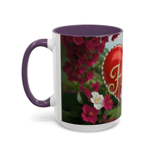 Our "Hope" 'Solid Red Heart' Inspirational design! Accent Coffee Mug, Perfect for Wedding Gifts, Love Confessions, Inspirational Floral Decor Philippians 4:8 - Image 59