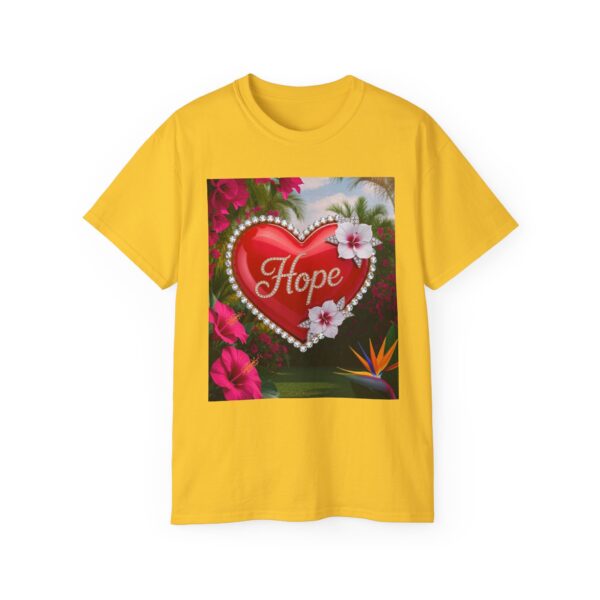 Our "HOPE" Inspirational 'Solid Red Heart' Design Vintage Christian Faith Apparel Unisex Cotton T-Shirt Thoughtful Quote, Philippians 4:8 - Image 26