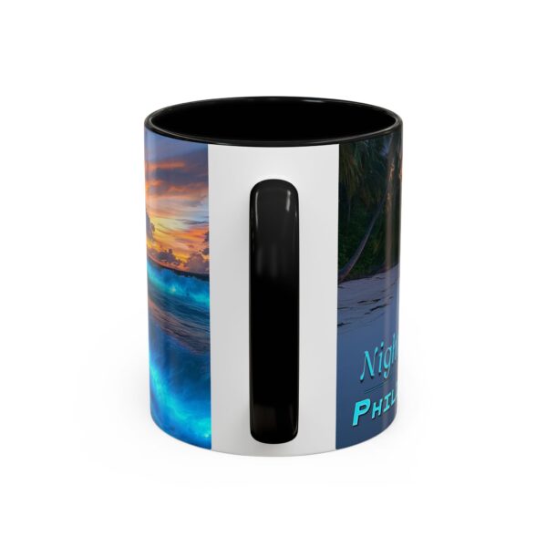 Our "Night Lights-Philippines" design Accent Coffee Mug, Perfect for Wedding Gifts, Inspirational Decor Beauty of God's Creation Tea Ceramic - Image 4