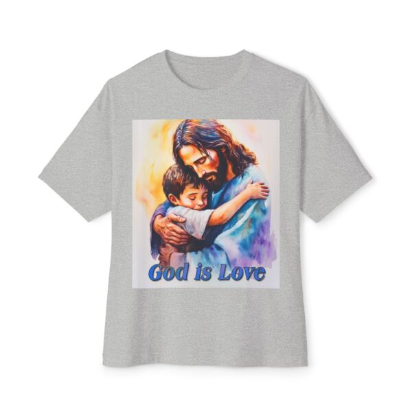 Our "God is Love" series with Jesus hugging a small boy! Christian Unisex Tee, Oversized T-Shirt, Inspirational Shirt, Faith Apparel - Image 29
