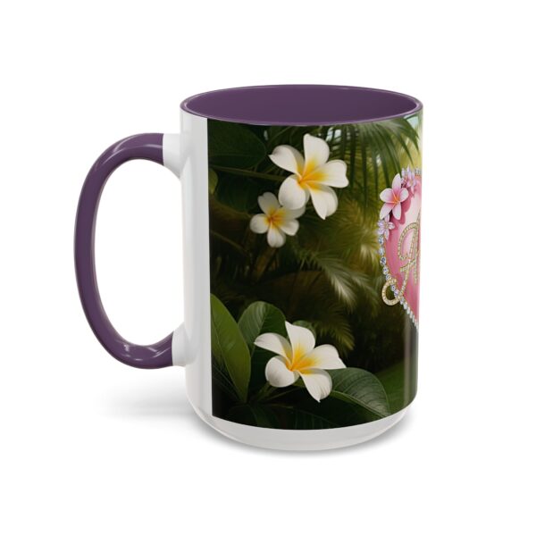 Our "Amen" Inspirational 'Solid Pink Heart' design Accent Coffee Mug, Perfect for Wedding Gifts, Love & Faith Decor, Philippians 4:8 - Image 59