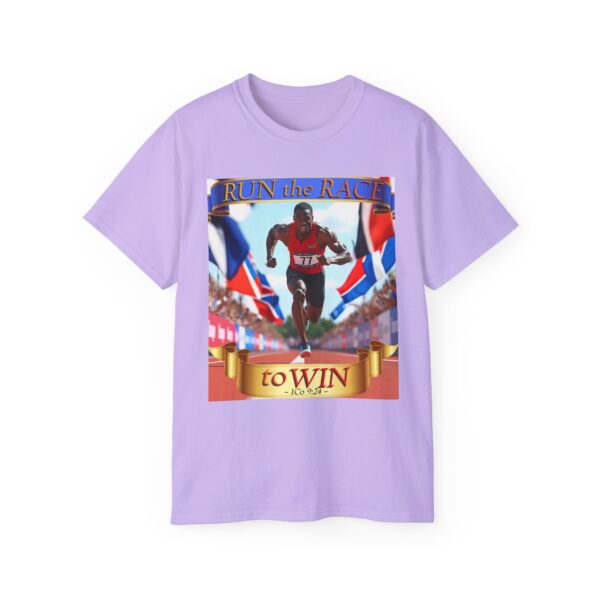 Our "RUN the RACE to WIN" Biblical, Inspirational Christian Unisex Cotton T-Shirt, Faith Spiritual Apparel, Love Gift - Image 45
