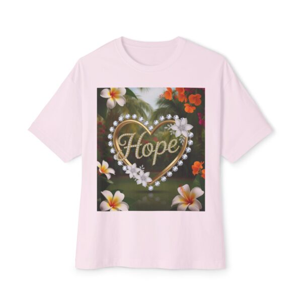 Our "HOPE" Inspirational Bible 'Garden Design' Christian Unisex Tee, Oversized Shirt, Boxy Top, Spiritual Tshirt, Gift for Christians - Image 2