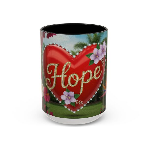 Our "Hope" 'Solid Red Heart' Inspirational design! Accent Coffee Mug, Perfect for Wedding Gifts, Love Confessions, Inspirational Floral Decor Philippians 4:8 - Image 17