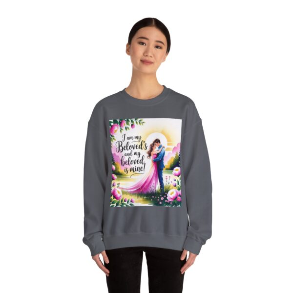 Crewneck Lightweight Sweatshirt with our "I am my Beloved's" Vintage Inspired Sweatshirt, Couple's Gift, Weddings, Anniversaries, Biblical, Song of Solomon - Image 36