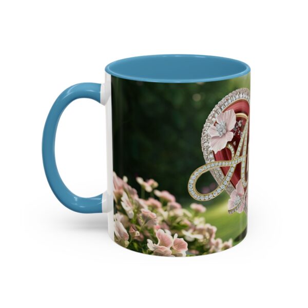Our "Amen" Inspirational 'Elaborate Red Flowers Heart' design Accent Coffee Mug, Perfect for Wedding Gifts, Love & Faith Decor, Philippians 4:8 - Image 35