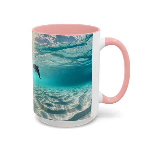 Our "Dolphins at Rest" design Accent Coffee Mug, Perfect for Wedding Gifts, Inspirational Decor, Beauty of God's Creation, Tea Cup, Ceramic - Image 26