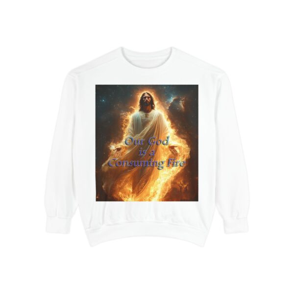 Sweatshirt Unisex Inspirational-Our Majestic "Our God is a Consuming Fire" Design - Faith Apparel, Unisex Top, Religious Gift, Comfort Wear, Church Event Style - Image 4