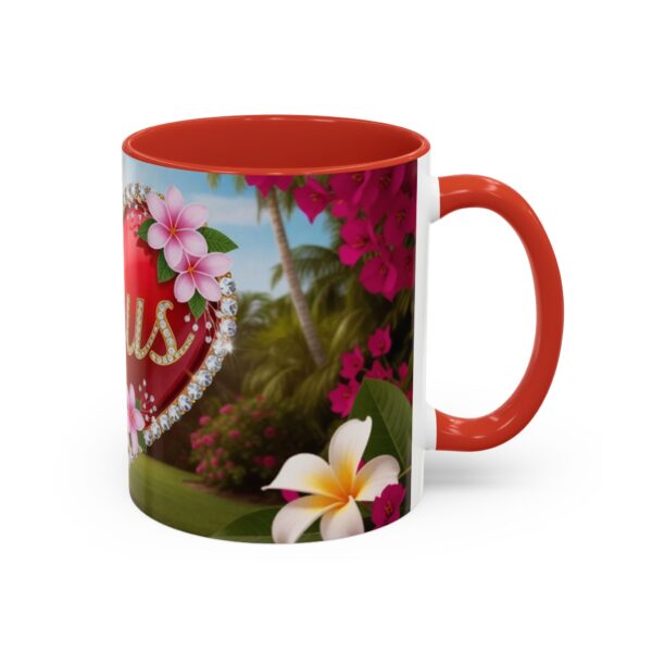Our "Jesus" Garden solid red heart design Accent Coffee Mug, Perfect for Wedding Gifts, Love Confessions, Inspirational Floral Decor - Image 14
