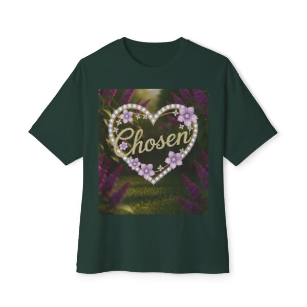 Our "CHOSEN" Inspirational Bible 'Garden Design' Christian Unisex Tee, Oversized Shirt, Boxy Top, Spiritual Tshirt, Gift for Christians - Image 25