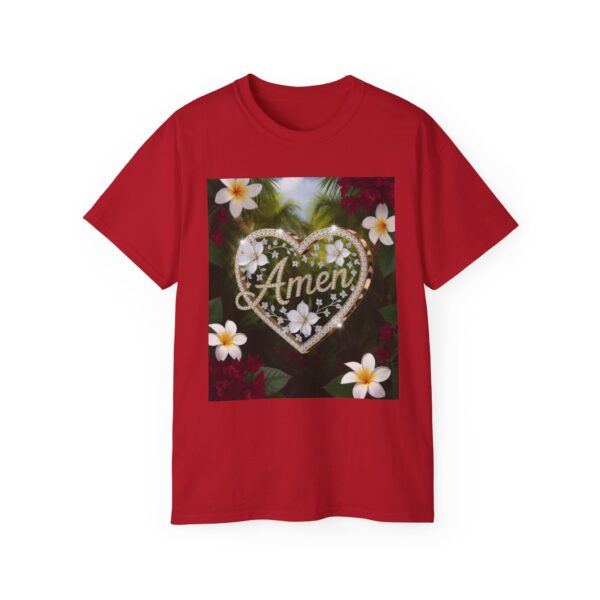 Our "Amen" Inspirational 'Diamond Ring Heart' Design Vintage Christian Faith Apparel Unisex Cotton T-Shirt Thoughtful Quote, Philippians 4:8 - Image 59