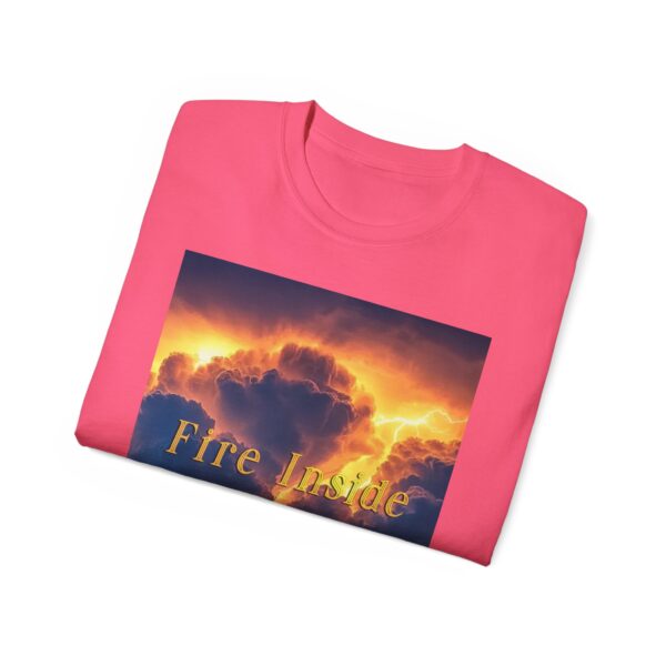 Our Inspirational "Fire Inside" tropical storm Design Vintage Christian Faith Apparel Unisex Cotton T-Shirt, God is Light, Philippians 4:8 - Image 58