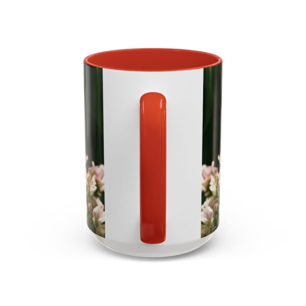 Our "Amen" Inspirational 'Elaborate Red Flowers Heart' design Accent Coffee Mug, Perfect for Wedding Gifts, Love & Faith Decor, Philippians 4:8 - Image 32