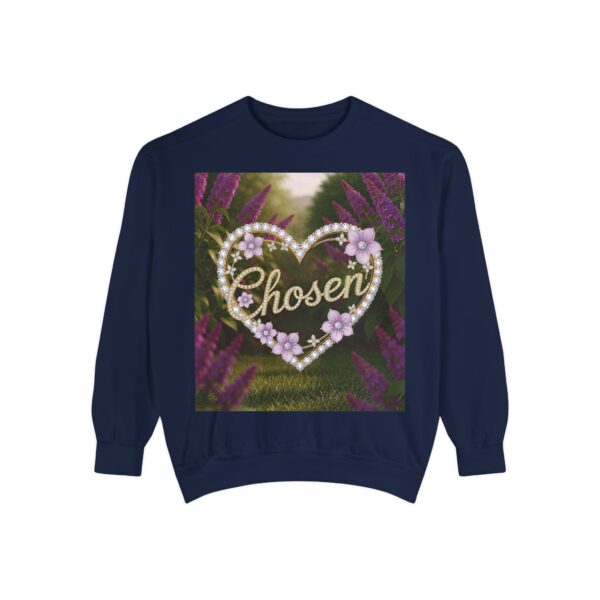 Sweatshirt Unisex Inspirational "Chosen" 'Diamond Ring Heart' Christian Apparel, Faith-Based Comfort, Jumper, Gift for Believers - Image 49
