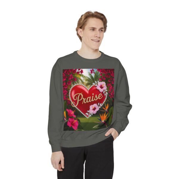 Sweatshirt Unisex Inspirational-Our "Praise" 'Solid Red Heart' design! Christian Virtues Uplifting Faith-Based Apparel Gospel Comfort - Image 15
