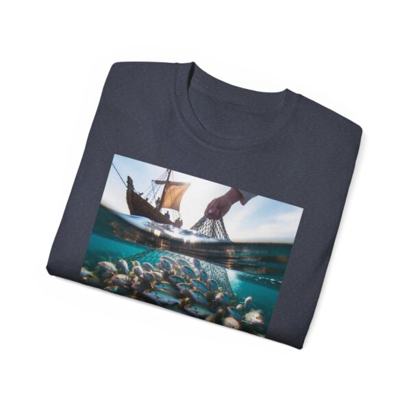 Our "Be ye fishers of MEN" Inspirational Christian Unisex Cotton T-Shirt, Faith Spiritual Apparel, Love Gift - Image 4