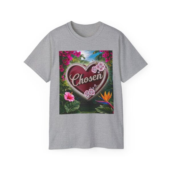 Our "Chosen" Inspirational 'Solid Red Heart' Design Vintage Christian Faith Apparel Unisex Cotton T-Shirt, Thoughtful Quote, Philippians 4:8 - Image 10