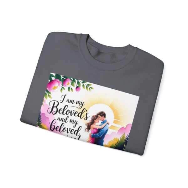 Crewneck Lightweight Sweatshirt with our "I am my Beloved's" Vintage Inspired Sweatshirt, Couple's Gift, Weddings, Anniversaries, Biblical, Song of Solomon - Image 35