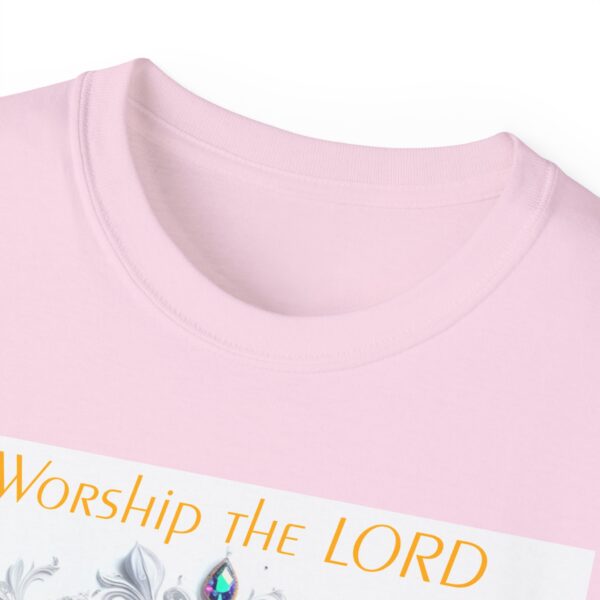 Our inspirational "Worship the Lord in the Beauty of Holiness" Christian Unisex Cotton T-Shirt, Faith Apparel, Love Gift, Gospel Fashion - Image 51
