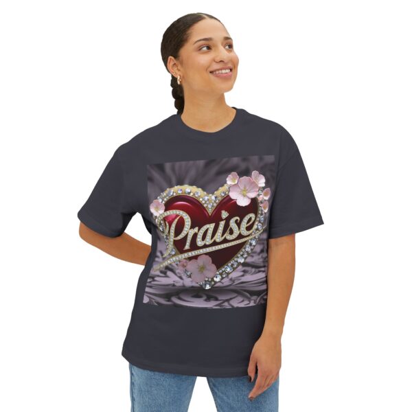 Our "PRAISE" Inspirational Bible Verse Christian Unisex Tee, Religious Oversized Shirt, Boxy Top, Spiritual Tshirt, Gift for Christians - Image 23